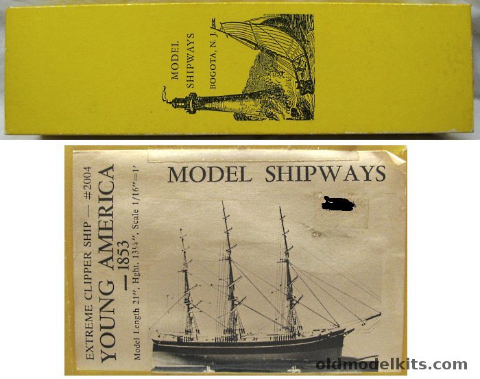 Model Shipways 1/64 Young America 1853 Extreme Clipper, 2004 plastic model kit